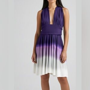 HP✨ French Connection Purple ombré halter dress tie dye gradient